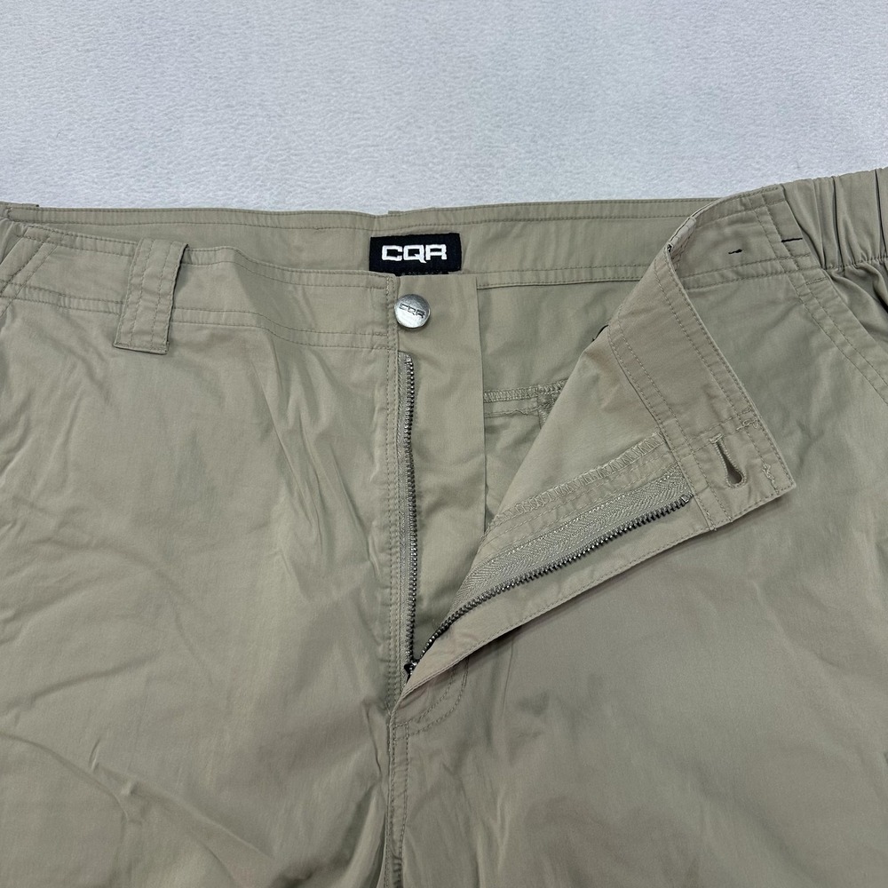 CQR‎ Pants Mens 40x30 Tan Convertible Zip Off Cargo Hiking Outdoors Travel - Picture 4 of 13
